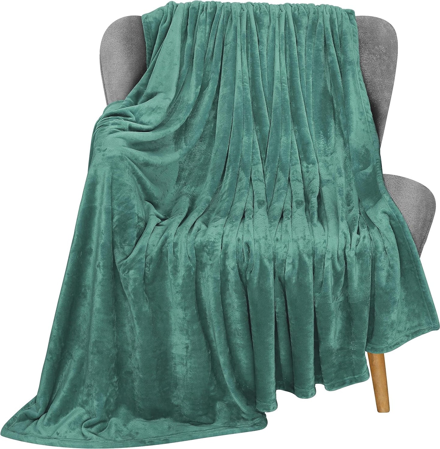 Very Soft Fleece Blanket Queen Size Luxury Bed Blanket Anti-Static Fuzzy Soft Blanket Microfiber (90X90 Inches)