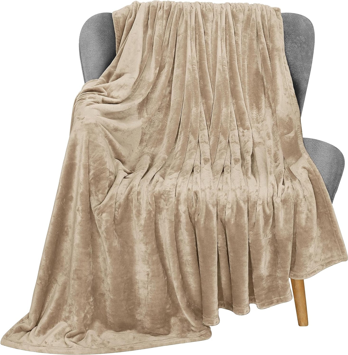 Very Soft Fleece Blanket Queen Size Luxury Bed Blanket Anti-Static Fuzzy Soft Blanket Microfiber (90X90 Inches)