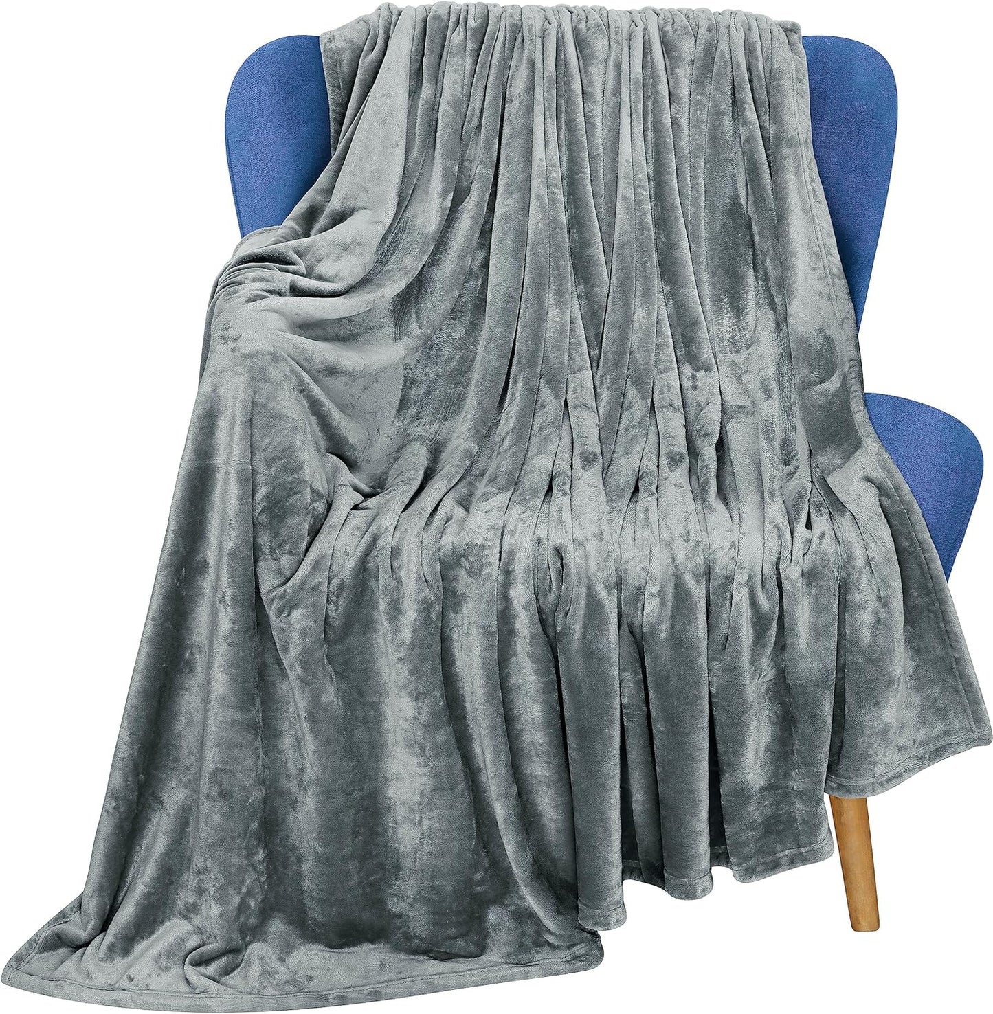 Very Soft Fleece Blanket Queen Size Luxury Bed Blanket Anti-Static Fuzzy Soft Blanket Microfiber (90X90 Inches)