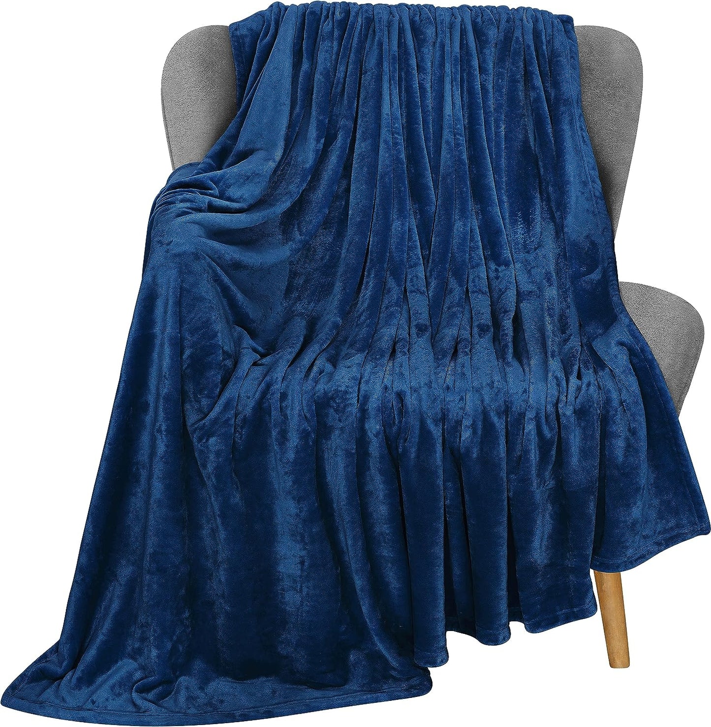 Very Soft Fleece Blanket Queen Size Luxury Bed Blanket Anti-Static Fuzzy Soft Blanket Microfiber (90X90 Inches)
