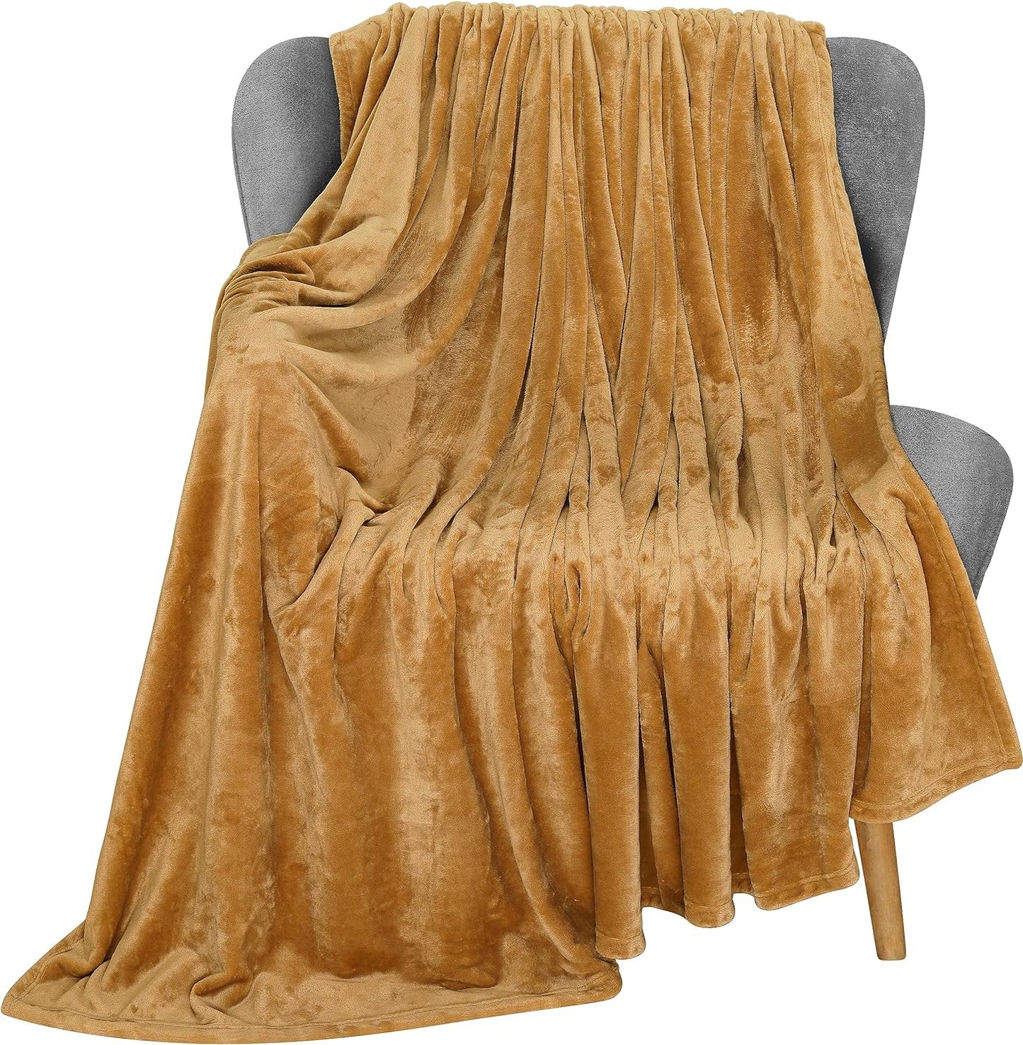 Very Soft Fleece Blanket Queen Size Luxury Bed Blanket Anti-Static Fuzzy Soft Blanket Microfiber (90X90 Inches)