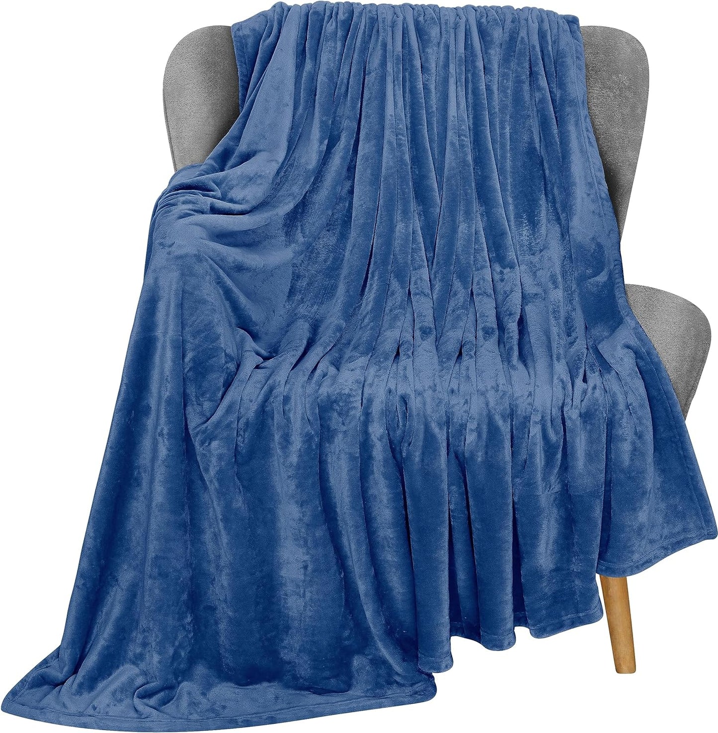 Very Soft Fleece Blanket Queen Size Luxury Bed Blanket Anti-Static Fuzzy Soft Blanket Microfiber (90X90 Inches)