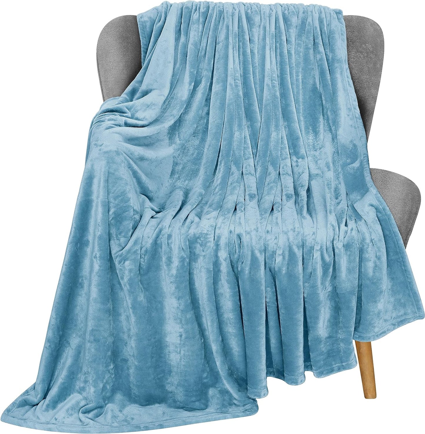 Very Soft Fleece Blanket Queen Size Luxury Bed Blanket Anti-Static Fuzzy Soft Blanket Microfiber (90X90 Inches)