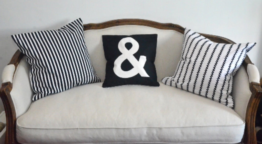 And And "&" logo mark design modern city Basic Pillow
