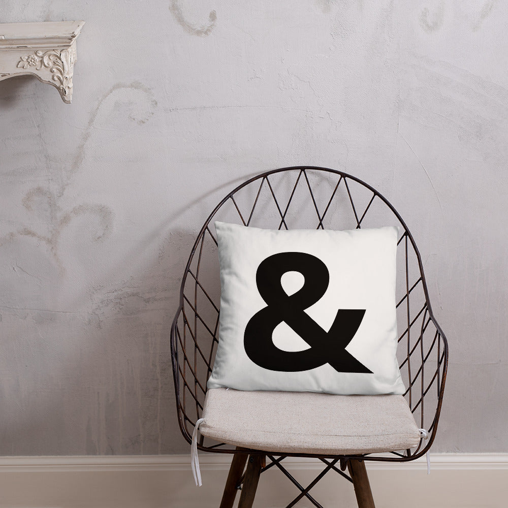 And And "&" logo mark design modern city Basic Pillow