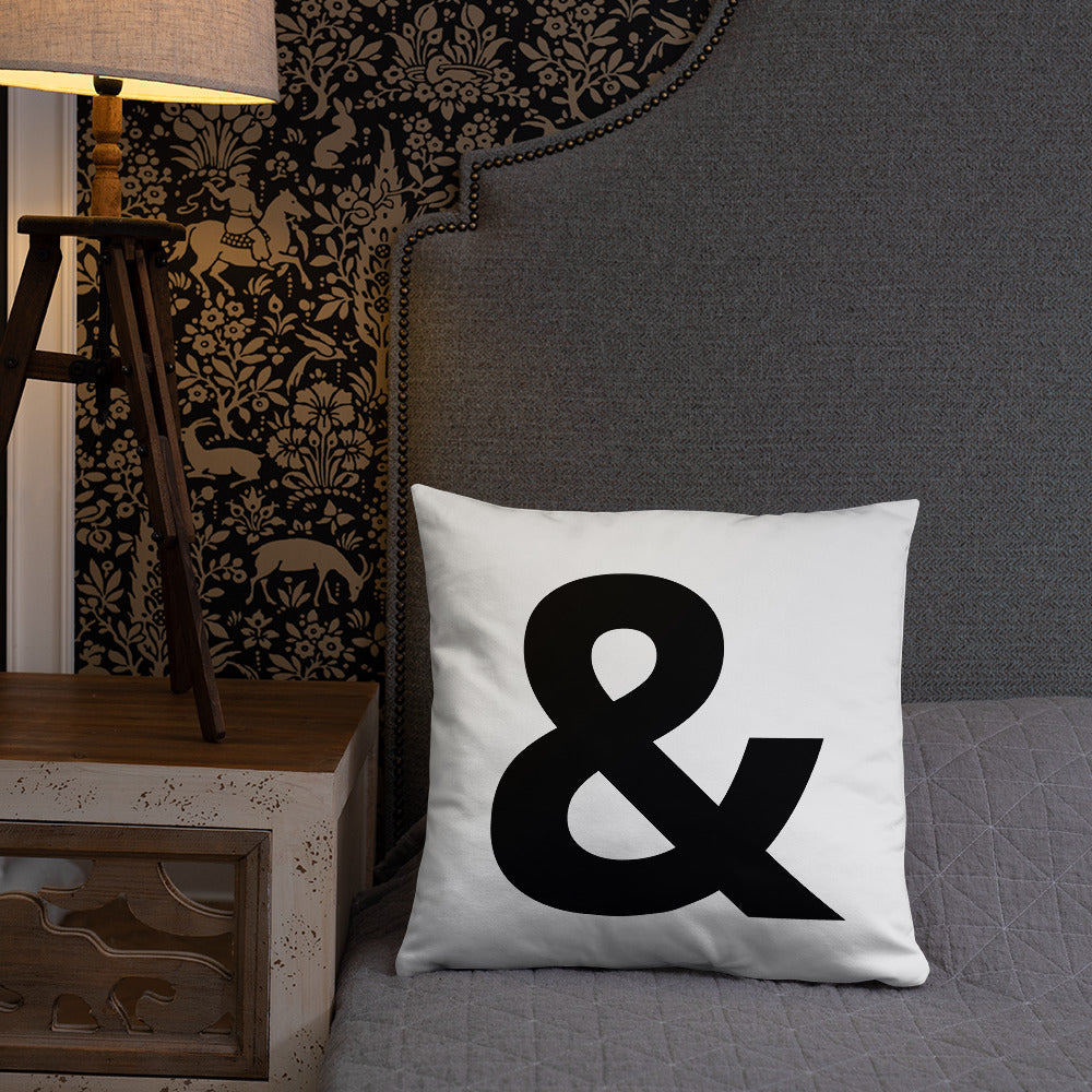 And And "&" logo mark design modern city Basic Pillow
