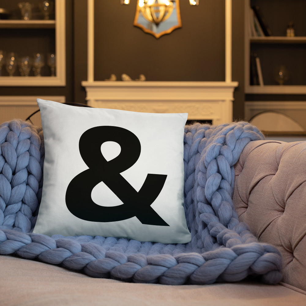 And And "&" logo mark design modern city Basic Pillow