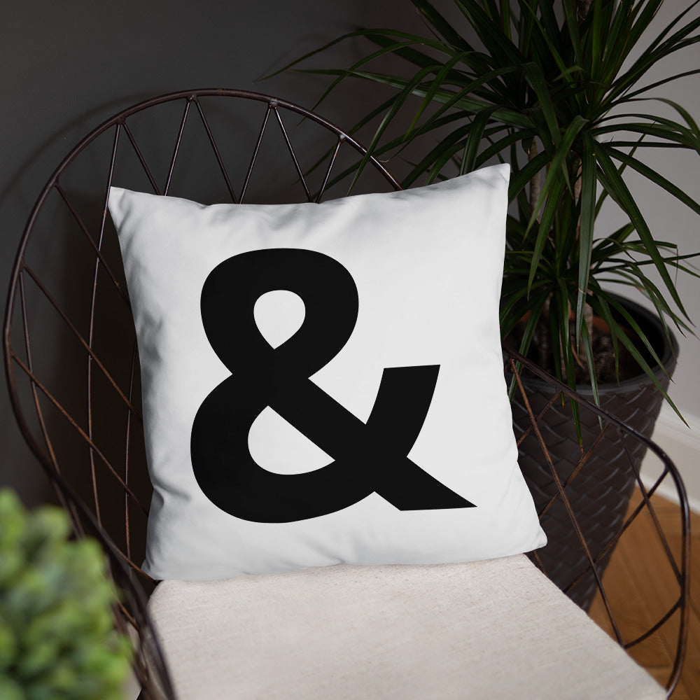 And And "&" logo mark design modern city Basic Pillow