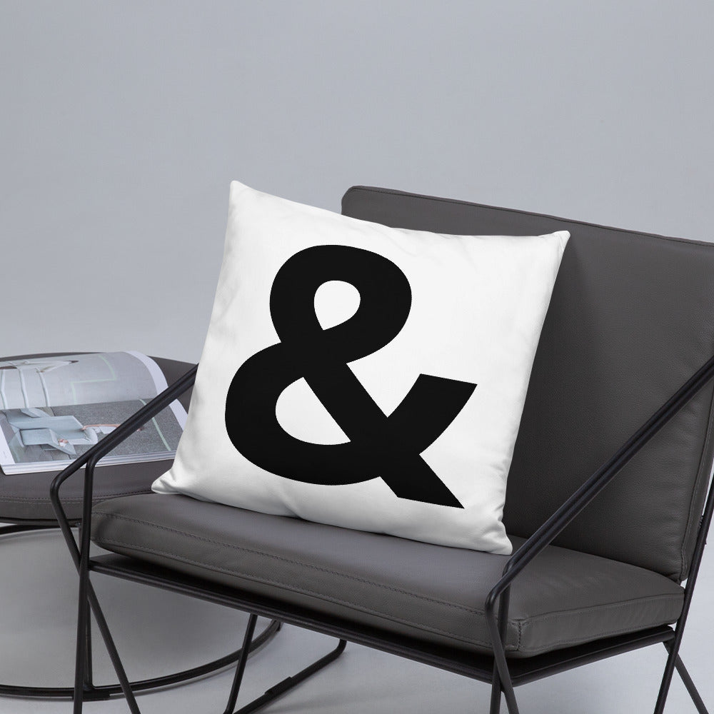 And And "&" logo mark design modern city Basic Pillow