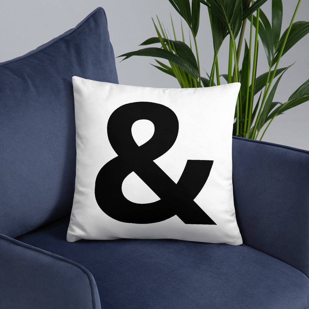 And And "&" logo mark design modern city Basic Pillow