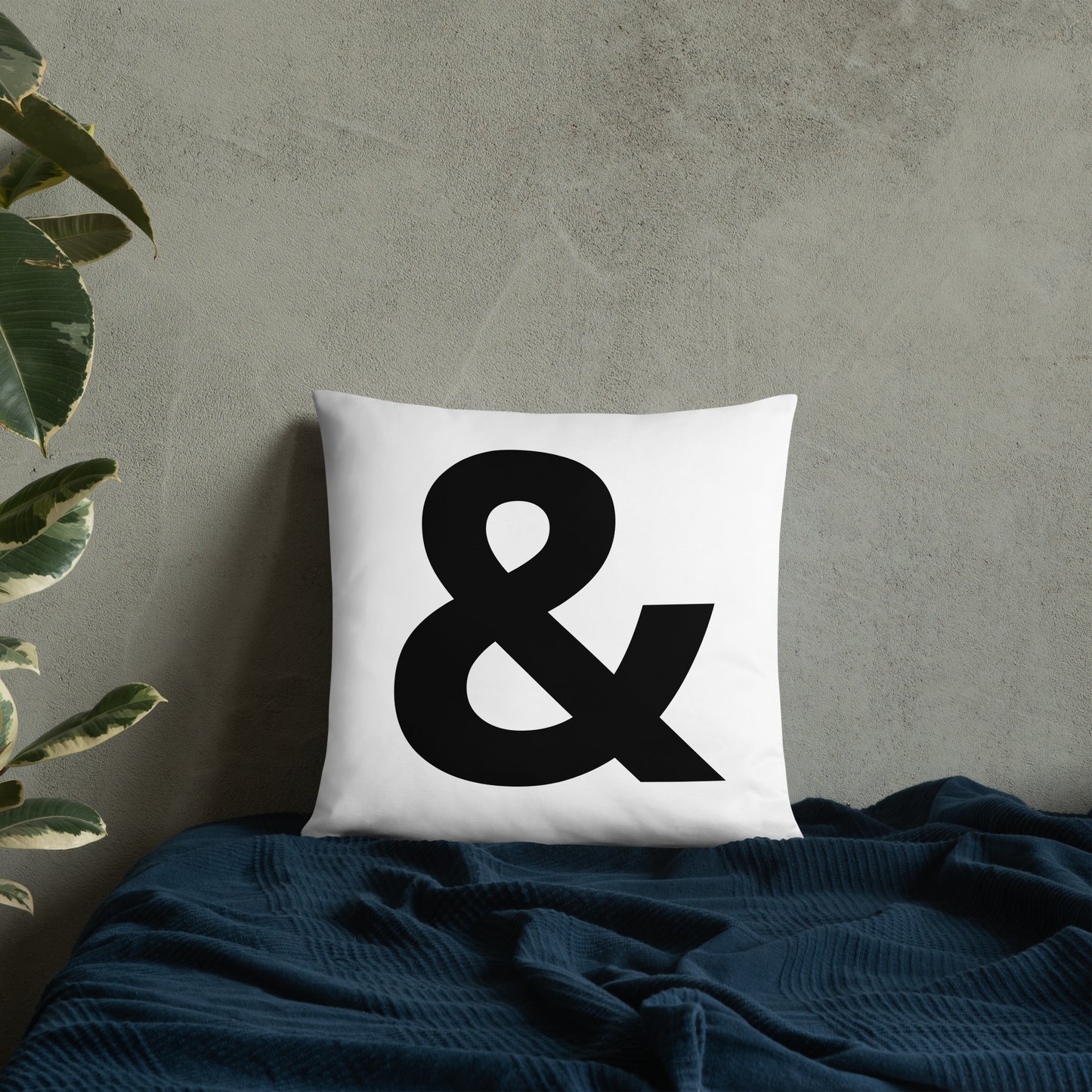 And And "&" logo mark design modern city Basic Pillow