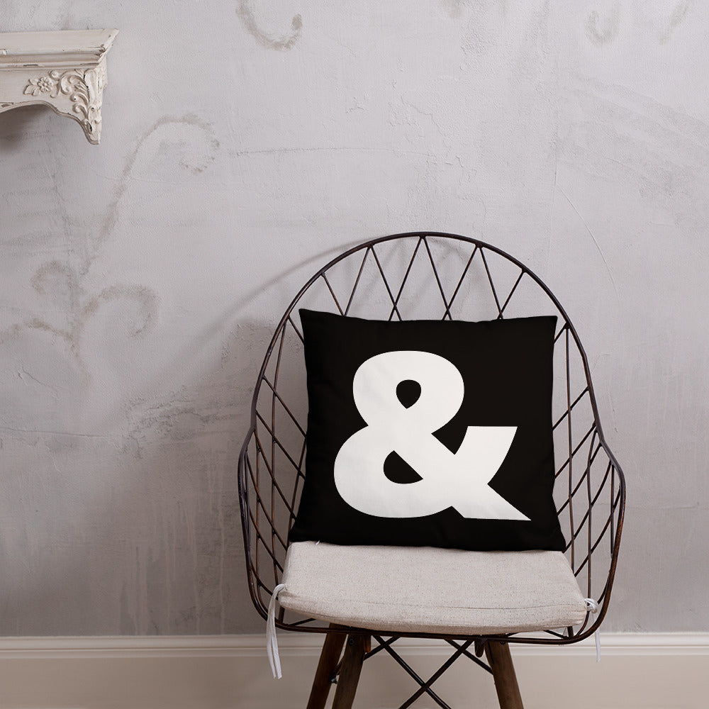 And And "&" logo mark design modern city Basic Pillow
