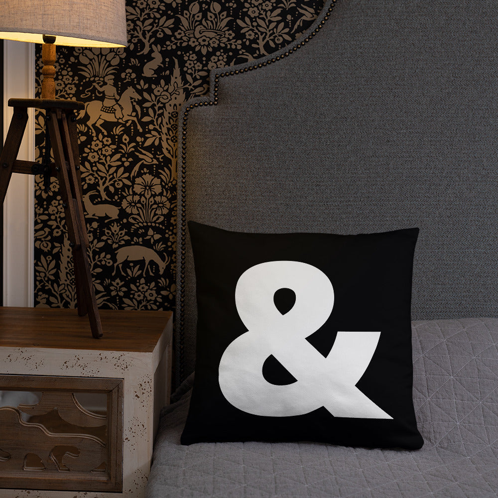 And And "&" logo mark design modern city Basic Pillow