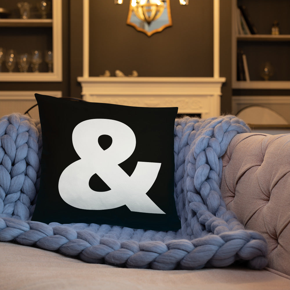And And "&" logo mark design modern city Basic Pillow