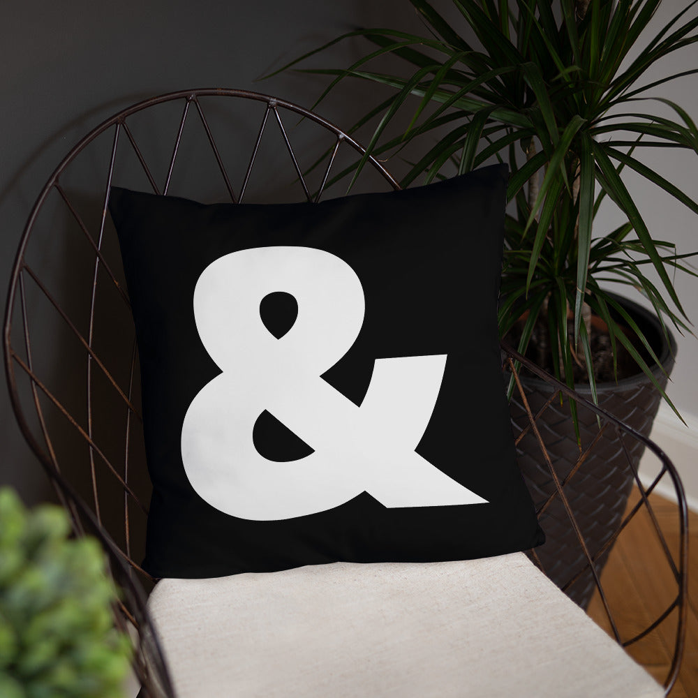 And And "&" logo mark design modern city Basic Pillow
