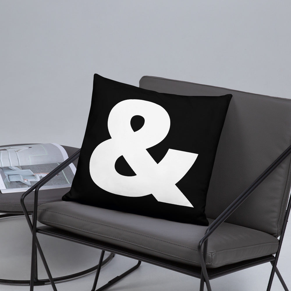 And And "&" logo mark design modern city Basic Pillow
