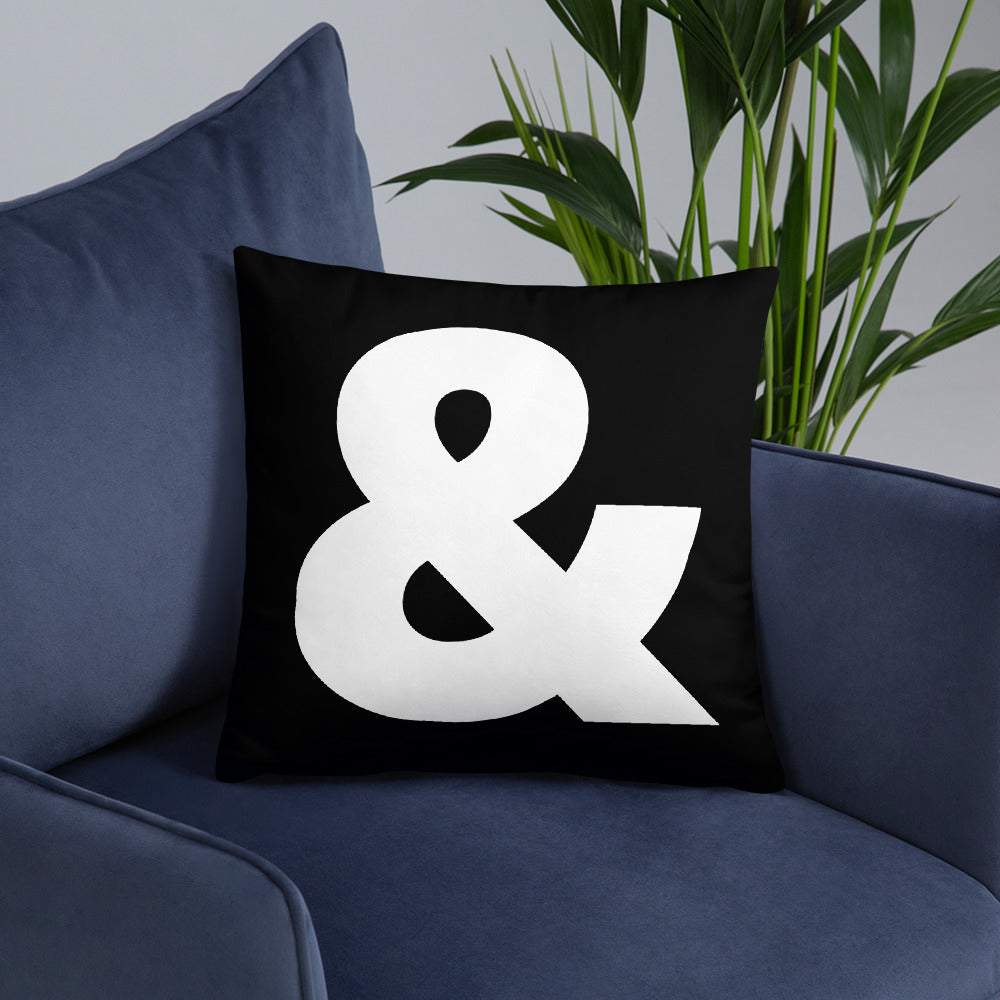 And And "&" logo mark design modern city Basic Pillow