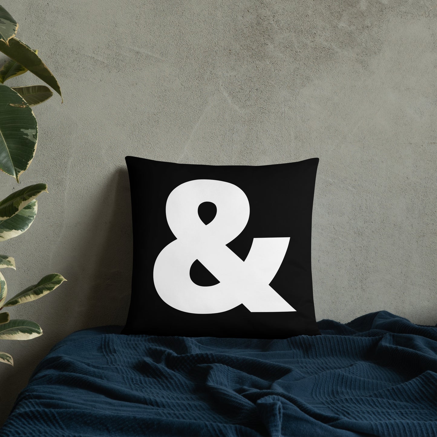 And And "&" logo mark design modern city Basic Pillow