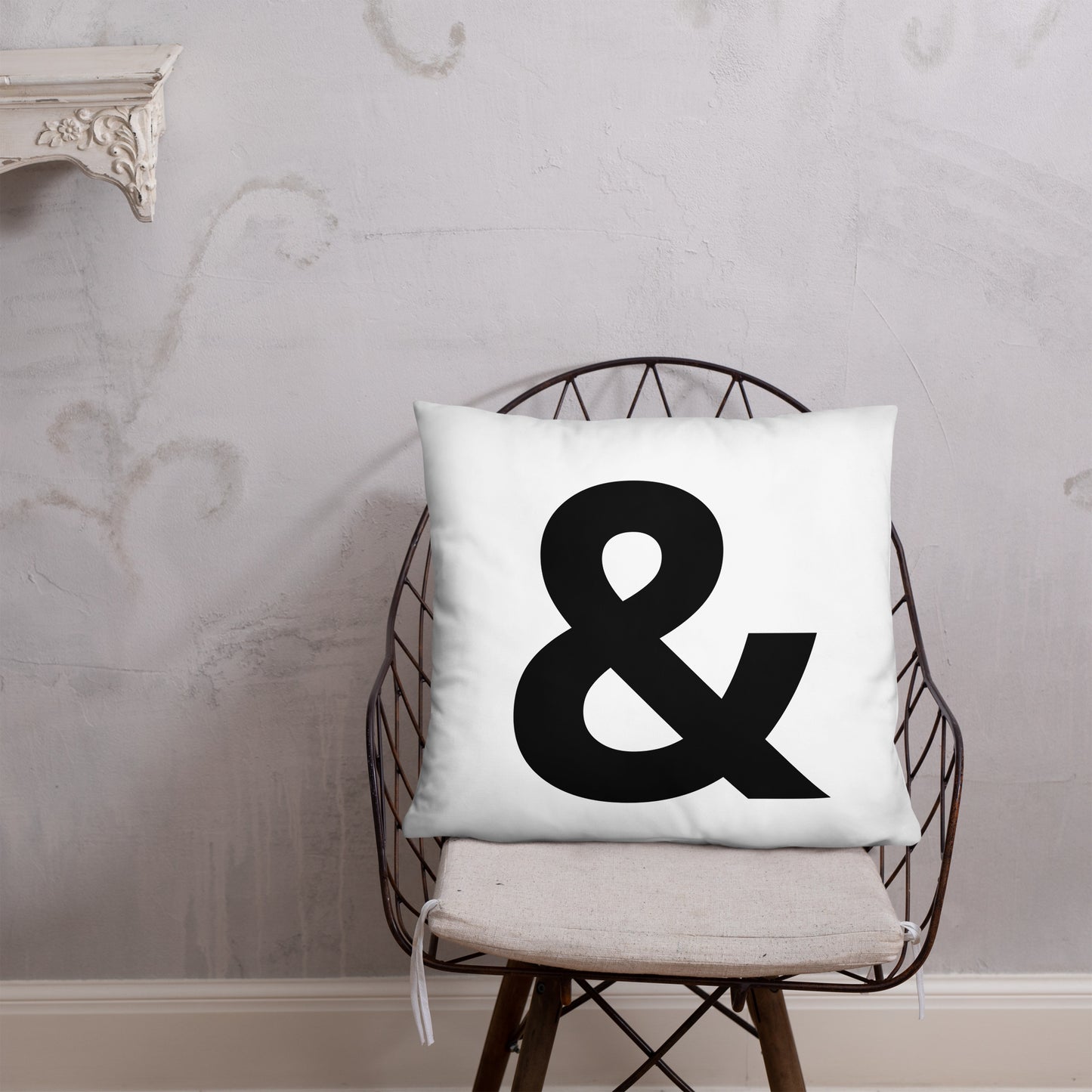 And And "&" logo mark design modern city Basic Pillow