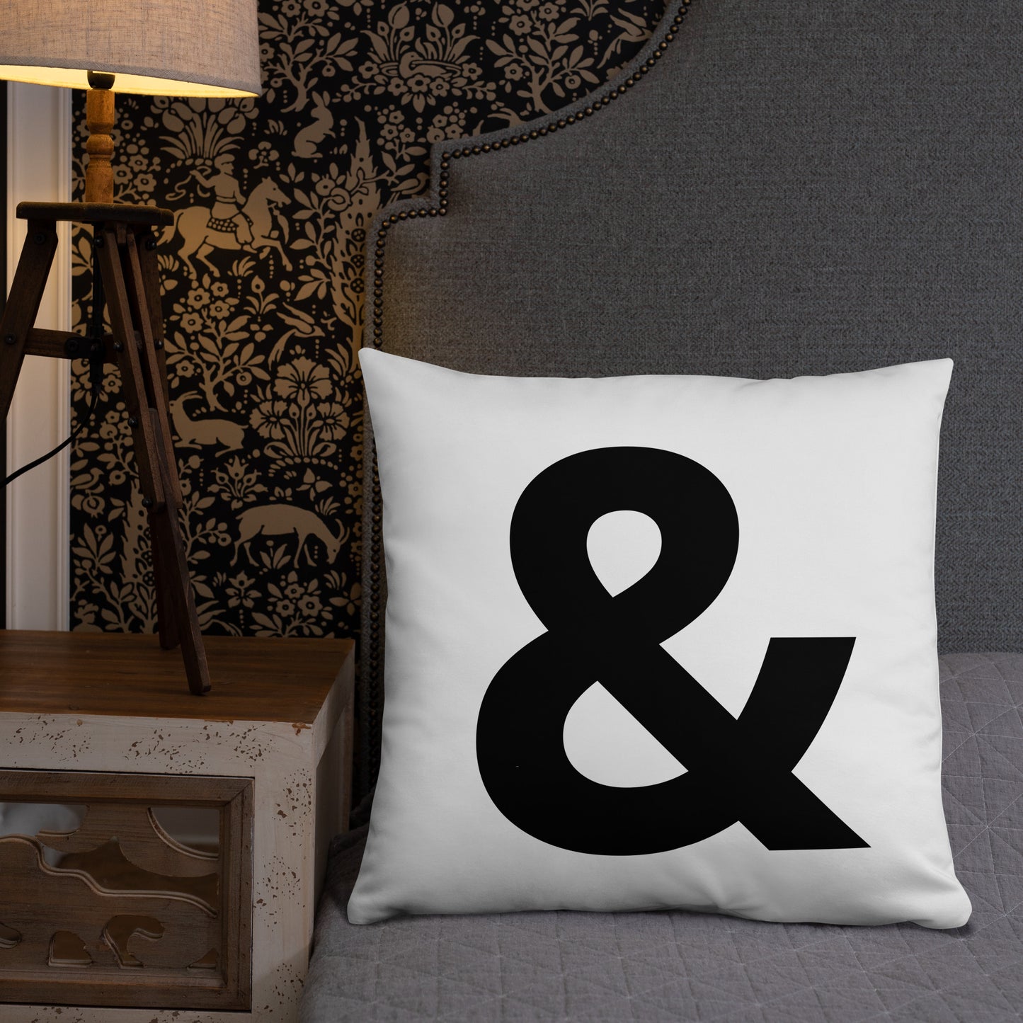 And And "&" logo mark design modern city Basic Pillow