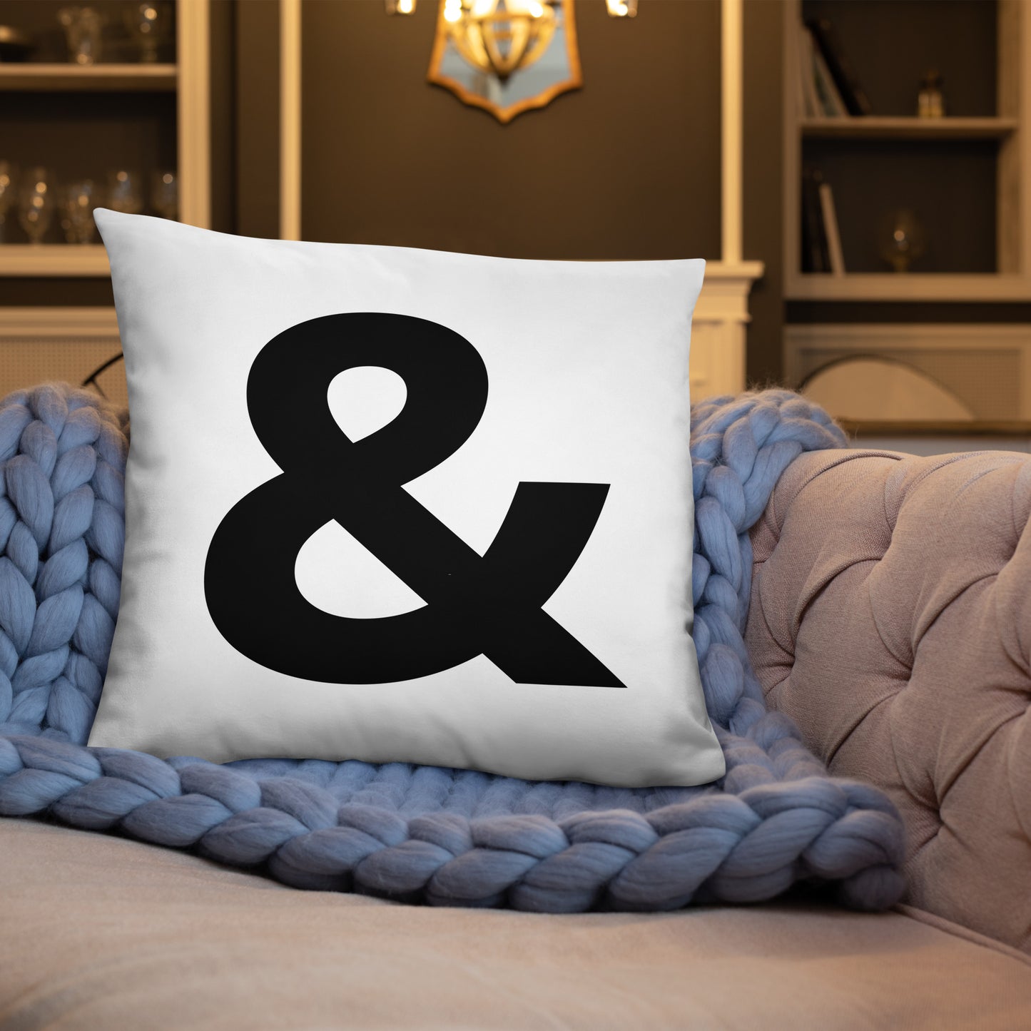 And And "&" logo mark design modern city Basic Pillow