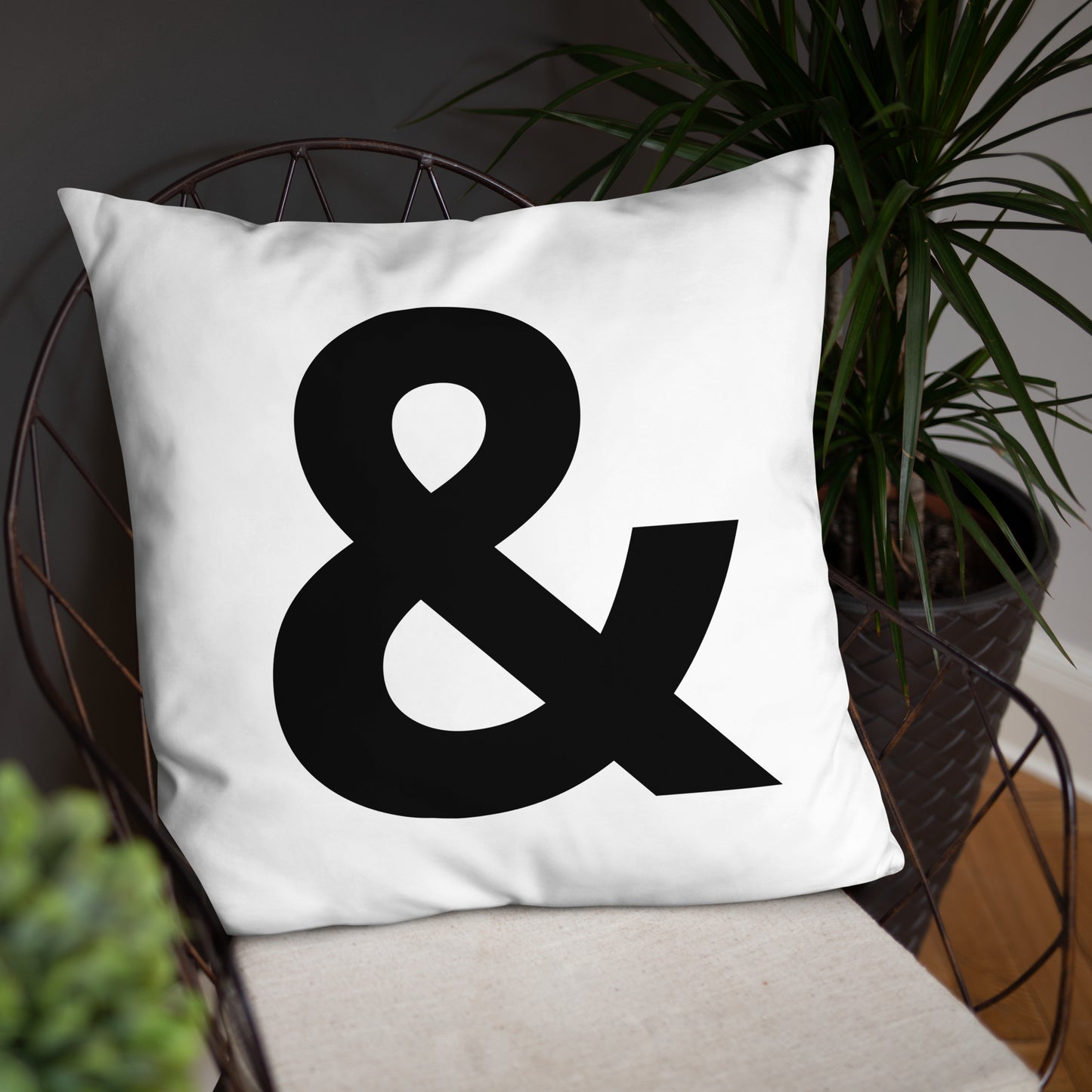 And And "&" logo mark design modern city Basic Pillow