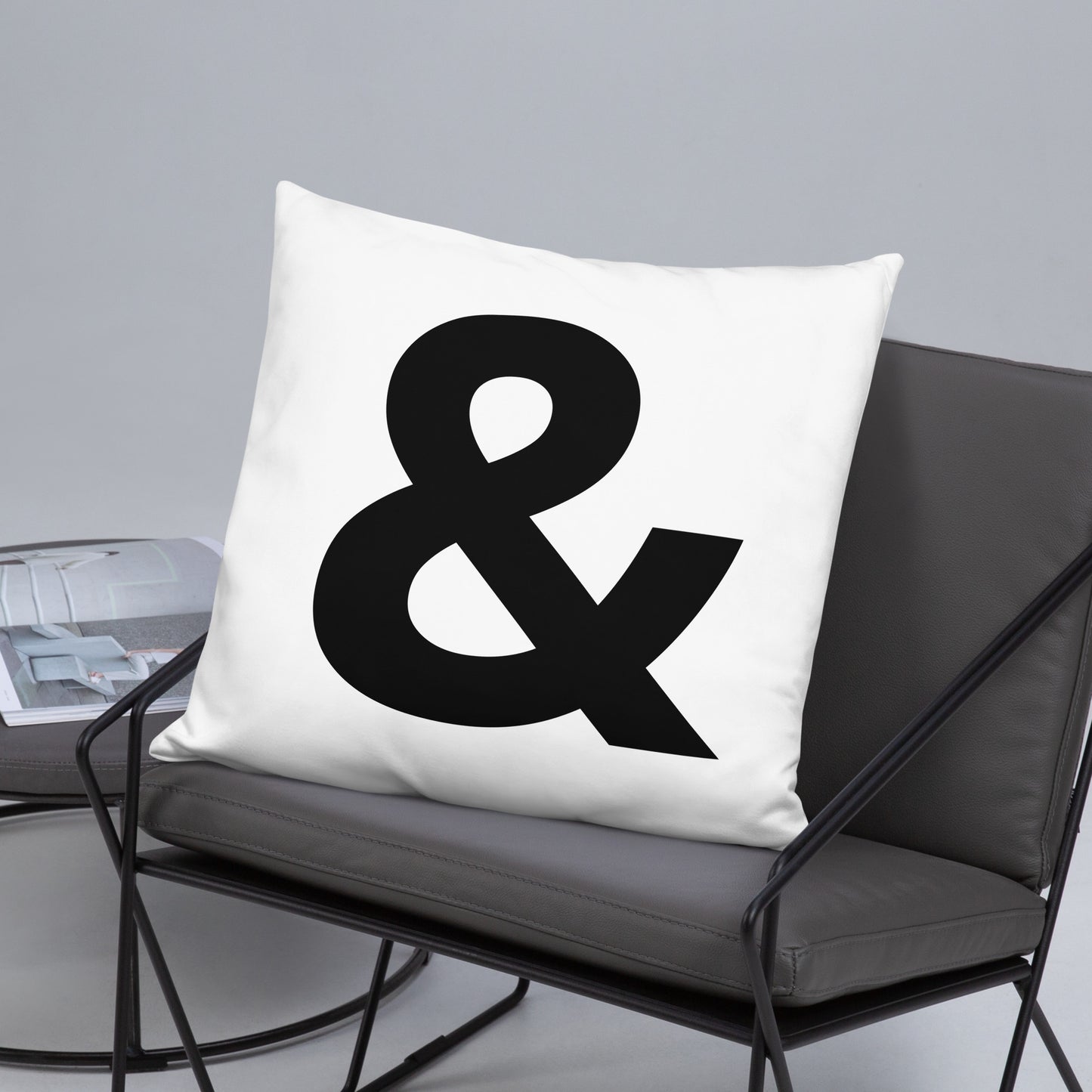 And And "&" logo mark design modern city Basic Pillow
