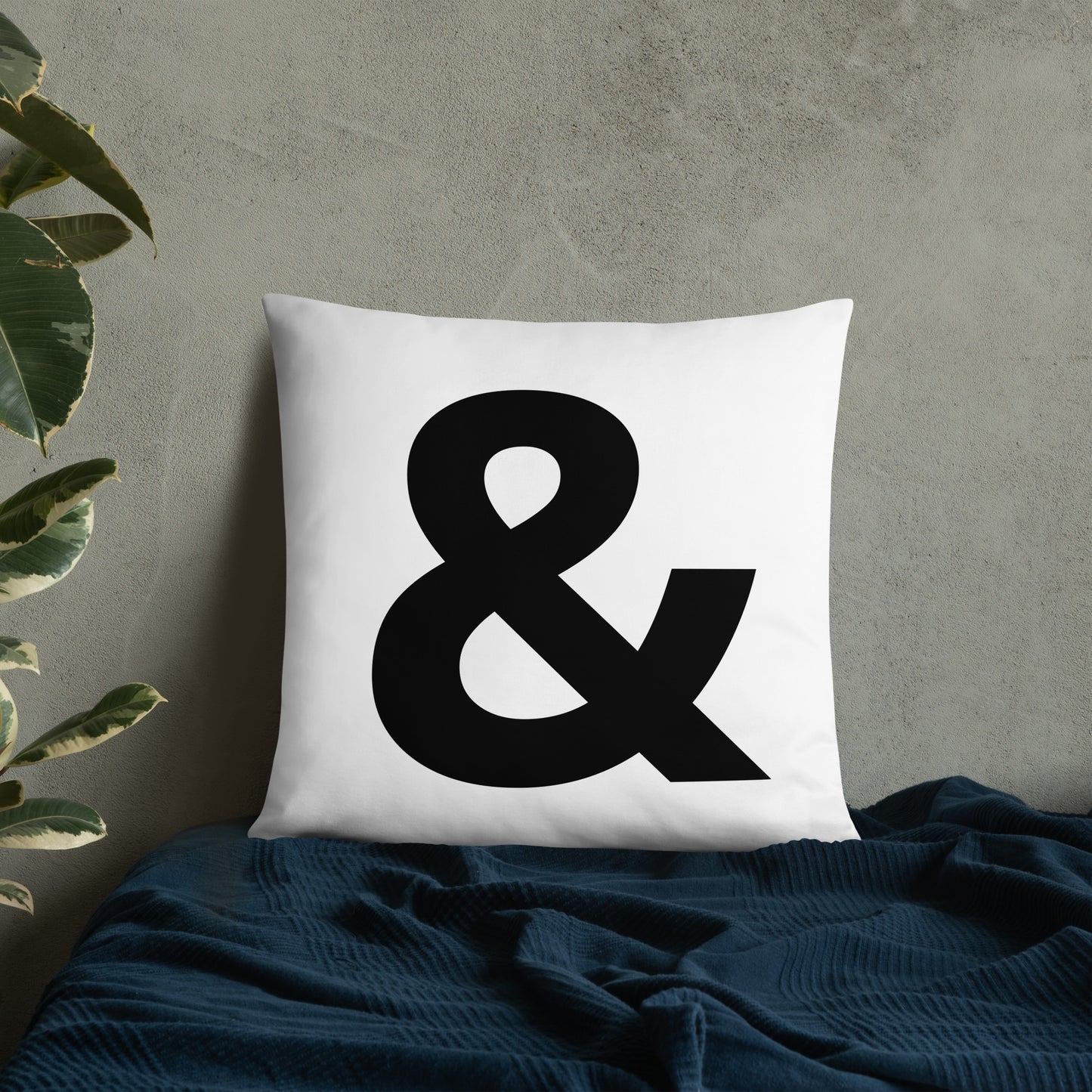 And And "&" logo mark design modern city Basic Pillow