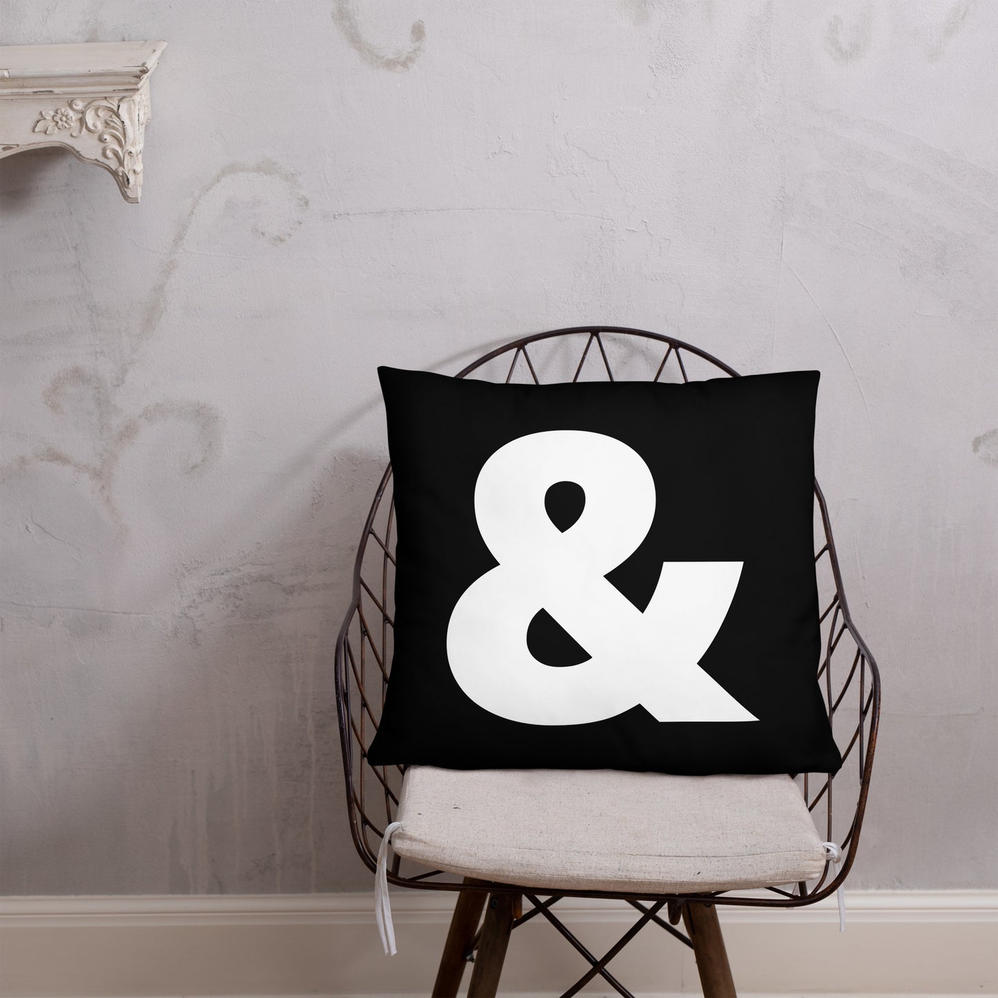And And "&" logo mark design modern city Basic Pillow