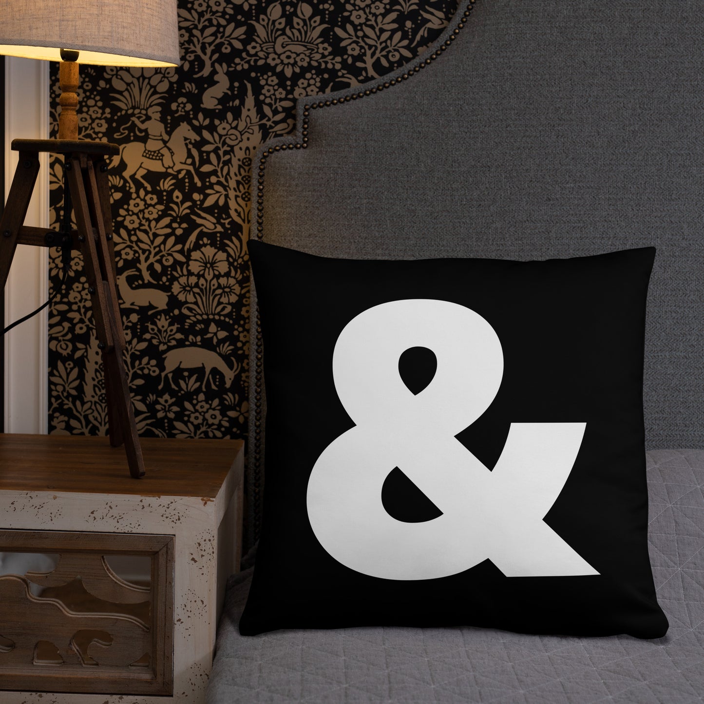 And And "&" logo mark design modern city Basic Pillow