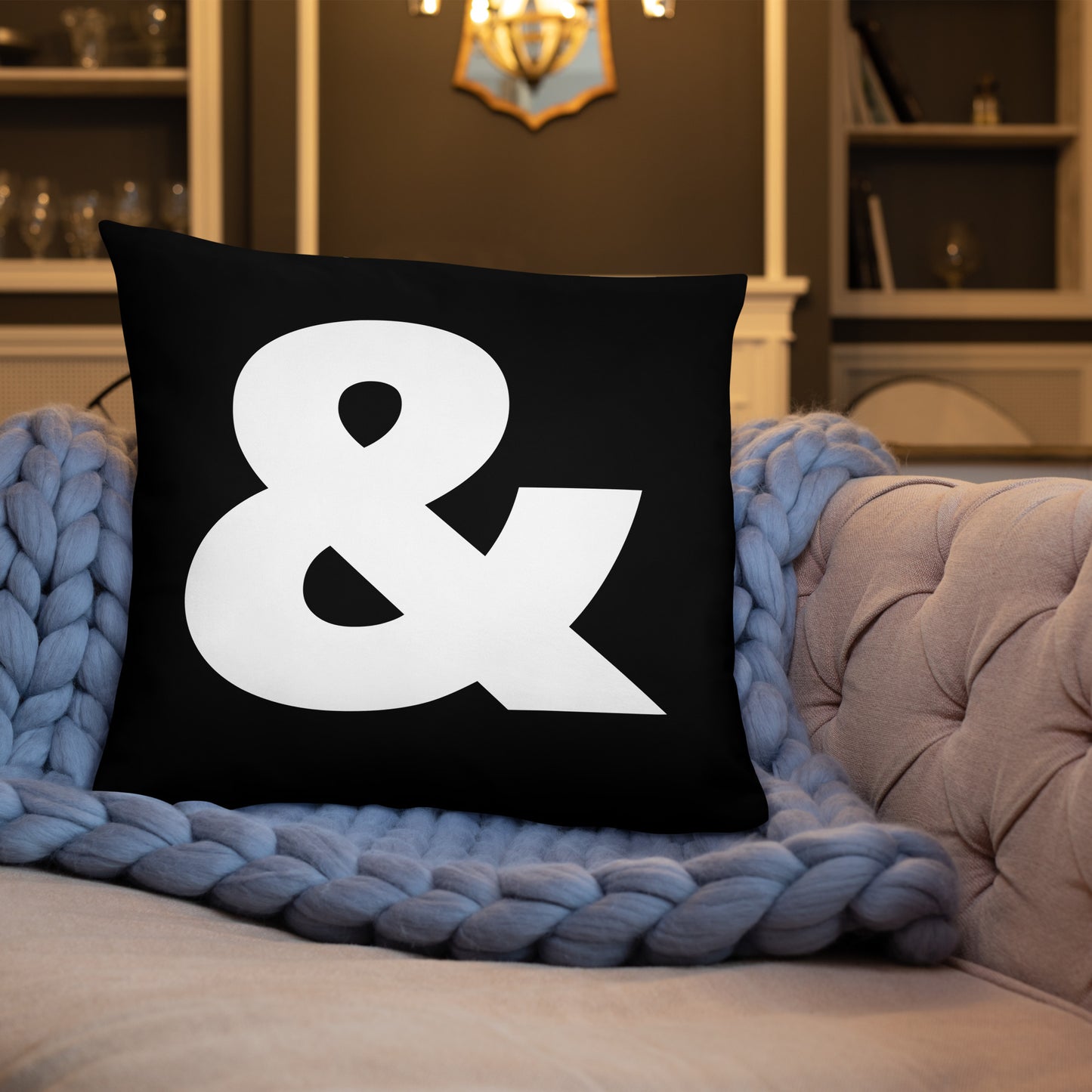And And "&" logo mark design modern city Basic Pillow