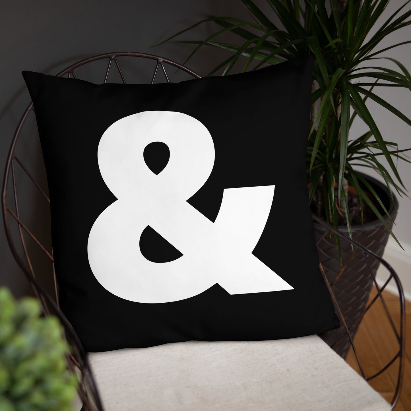 And And "&" logo mark design modern city Basic Pillow
