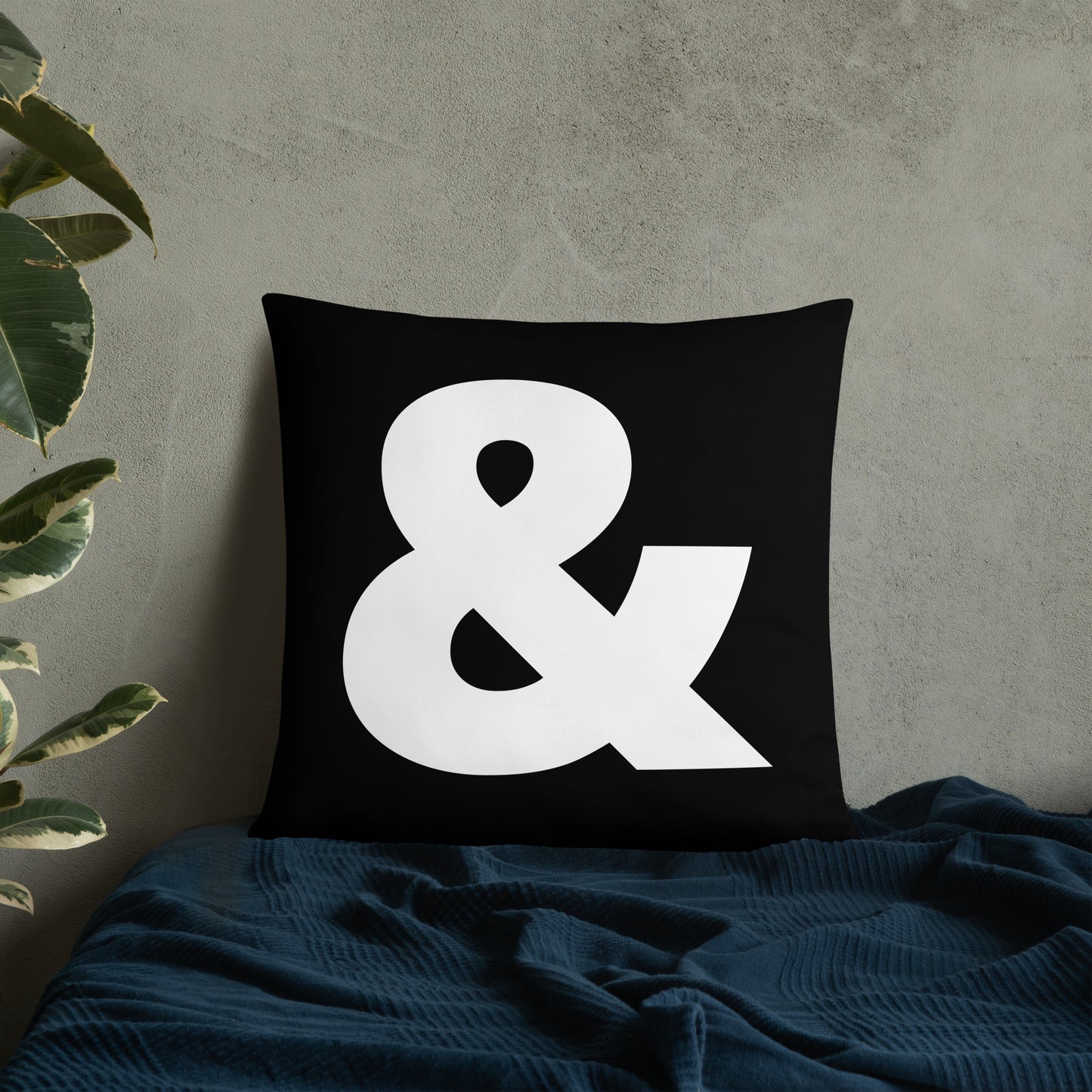 And And "&" logo mark design modern city Basic Pillow