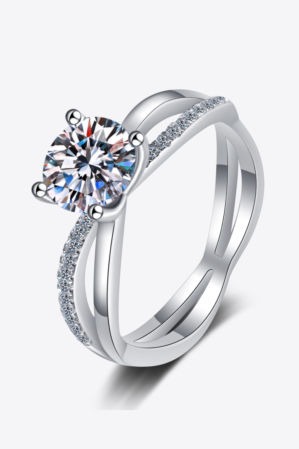I do 1 Carat Moissanite Crisscross Split Shank Ring