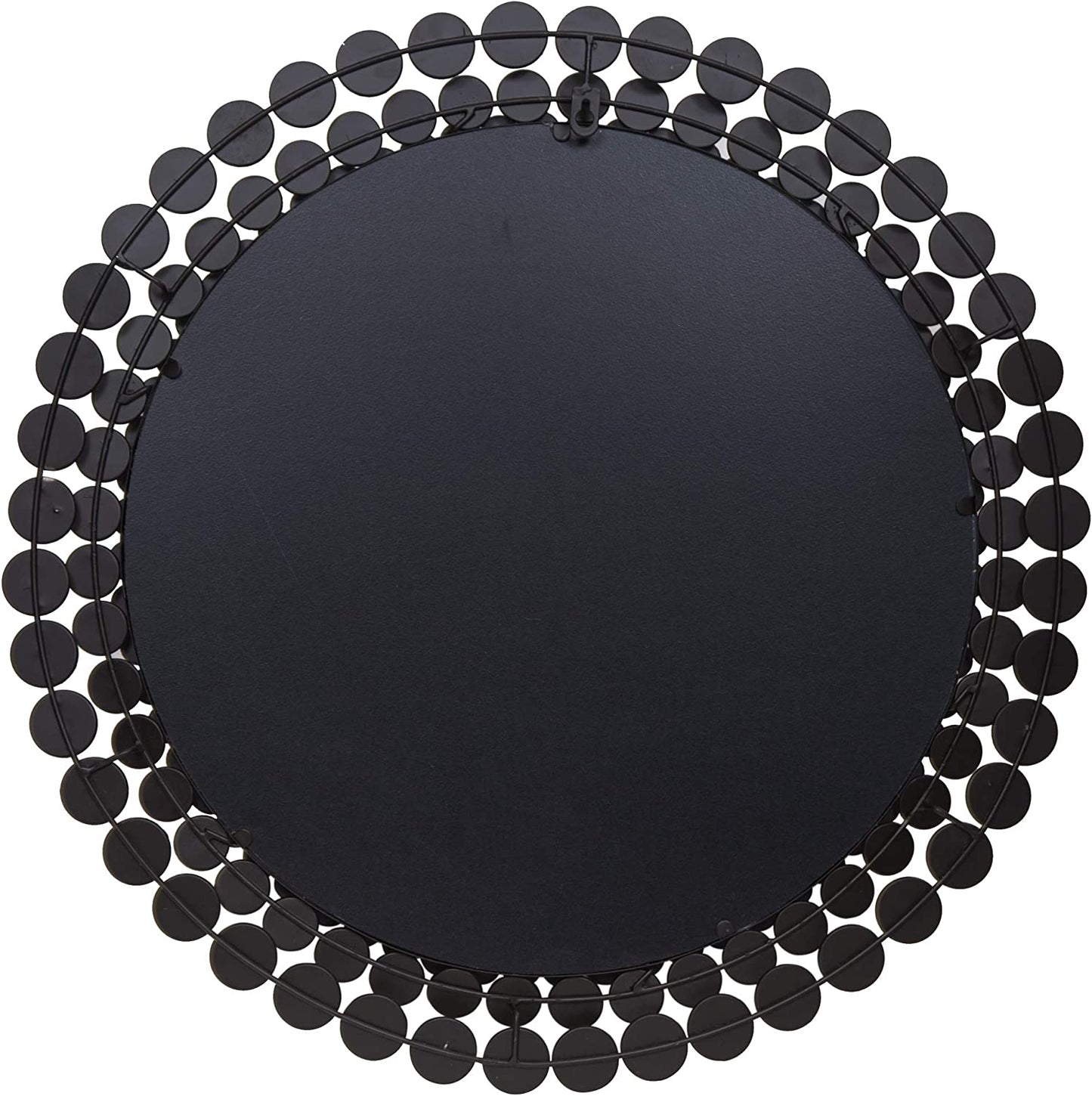 Crystal Silver Round Jeweled Mirror, 24"