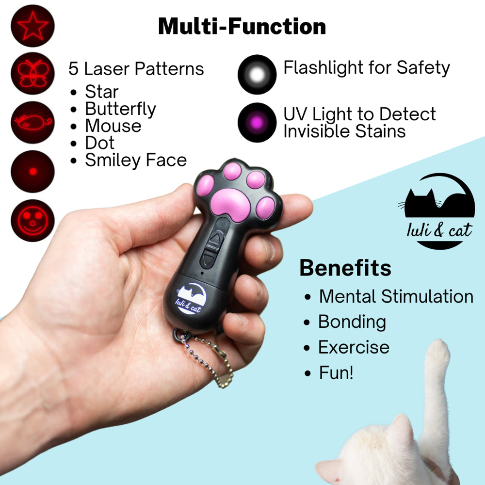 Cute and Funny Cat Laser Toy | USB Rechargeable Laser Light Toy 