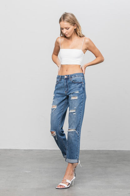 Ripped Boyfriend Jeans