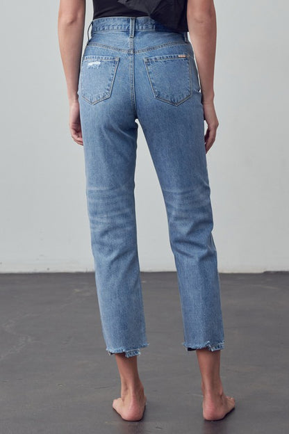 High Waist Girlfriend Jeans