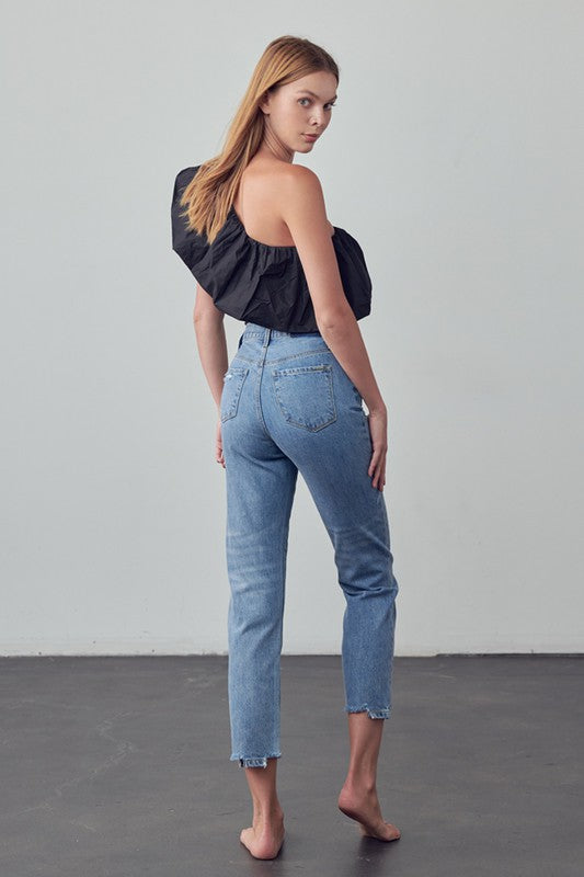 High Waist Girlfriend Jeans