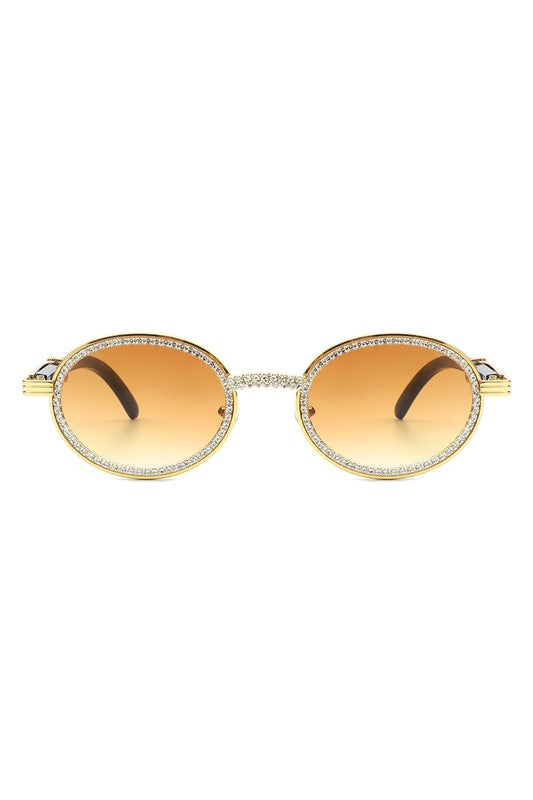 Round Circle Retro Glitter Fashion Sunglasses