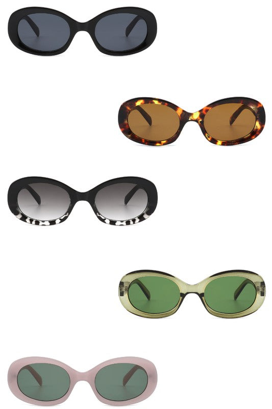 Oval Cat Retro Audrey Clout Round Vintage Fashion Sunglasses