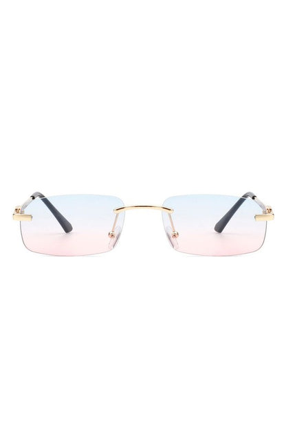 Rectangle Narrow Fashion Tinted Retro Sunglasses