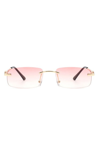 Rectangle Narrow Fashion Tinted Retro Sunglasses
