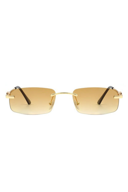 Rectangle Narrow Fashion Tinted Retro Sunglasses