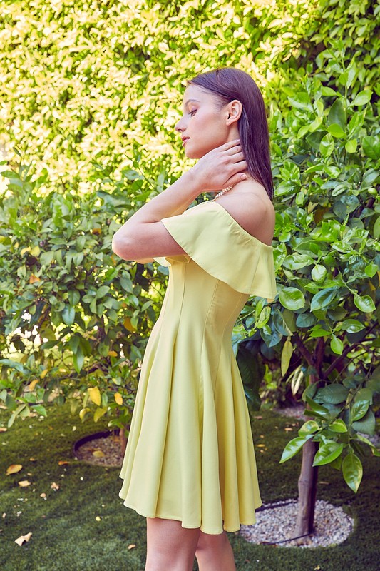 Cream and Pink A Line Lovely Ruffle Dress