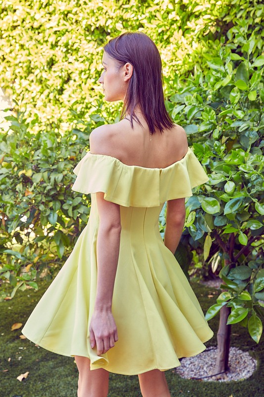 Cream and Pink A Line Lovely Ruffle Dress