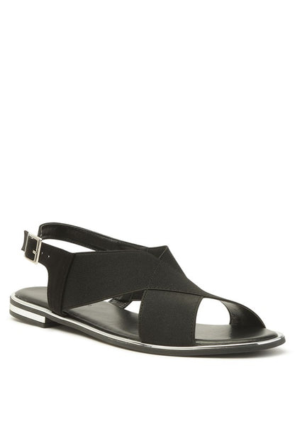 SNUGGLE WIDE STRAP FLAT SANDAL