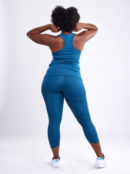 Comfort Easy High-Waisted Workout Leggings with Mesh Panels