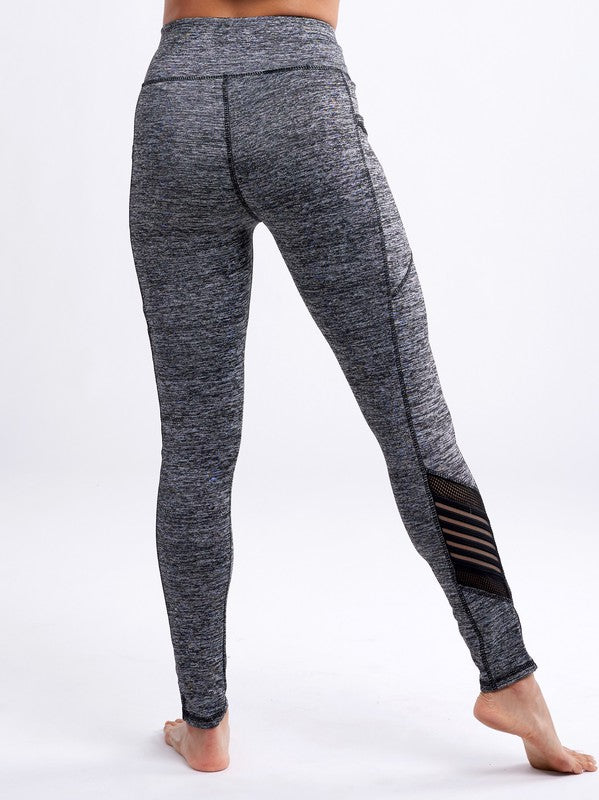 Comfort Easy High-Waisted Workout Leggings with Mesh Panels