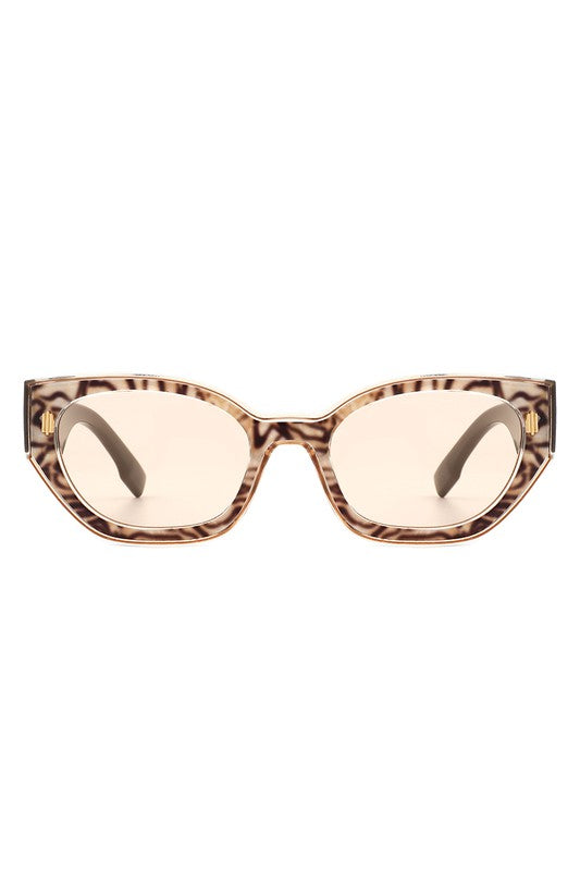 Geometric Retro Round Narrow Cat Eye Sunglasses